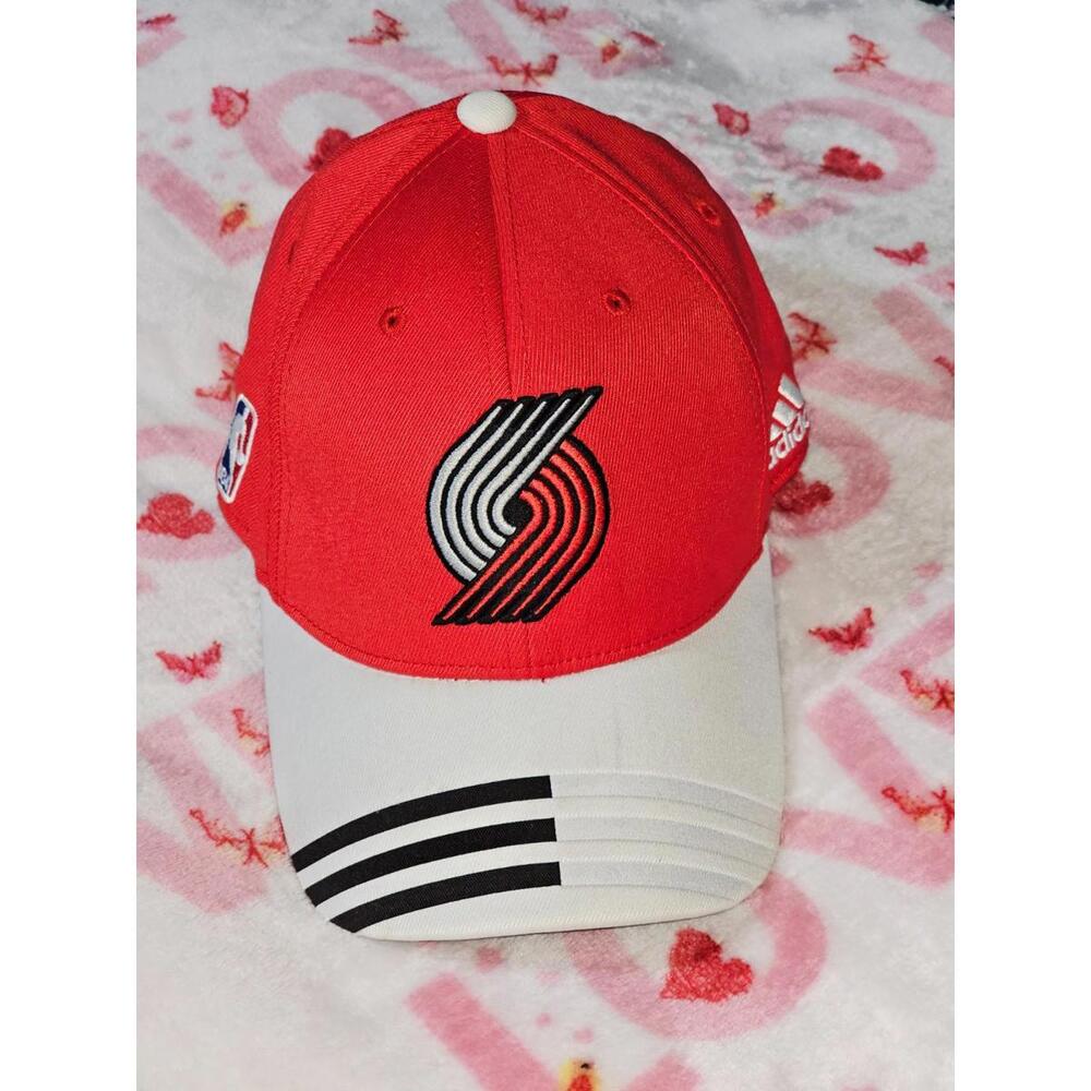 Adidas Climalite FlexFit Portland Trail Blazers Hat Stretch Size S/M Cap NBA